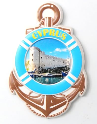 Imán 3D para nevera, diseño de Chipre, recuerdo de ciudad, viaje, Ayia Napa, Paphos