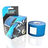KinesioSport Cinta Kinesiológica 5 cm × 6 m (Kinesiology Tape) – Vendaje Neuromuscular Adhesivo Fuerte 3-5 Días, Hipoalergénica Sin Látex – Soporte Deportivo y Alivio Dolor