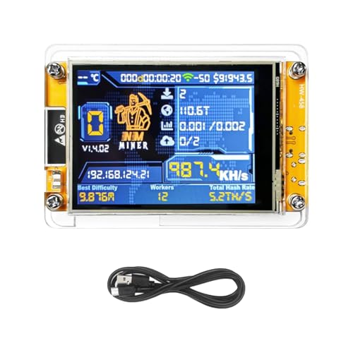Bitcoin Miner NerdMiner V2 NMMiner ESP-WROOM-32 ESP32 Development Board 2.8 inch Smart Display Lucky Miner Hashrate Module 970H/s Crypto Solo Lottery Miner