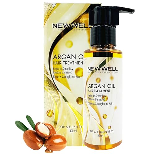 NEWWELL Arganöl für Haare – Glanz, Stärke & Geschmeidigkeit, Reduziert Haarbruch, Vegan & Tierversuchsfrei, Intensive Pflege für alle Haartypen