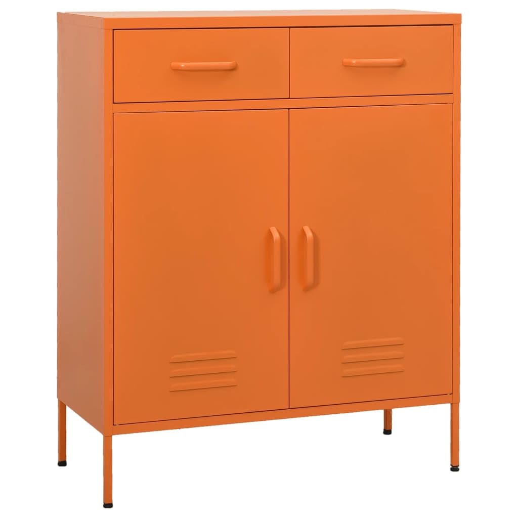 Armoire en acier orange pour optimiser le rangement des petits espaces