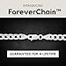 KISPER Mens Sold 925 Sterling Silver Bracelet - 5mm Cuban Link Curb Chain Bracelets for Men - 9 Inch