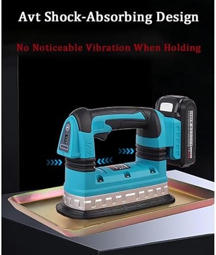 200W Cordless Concrete Vibrator, 6-Speed Adjustable Portable Cement Trowel, Rechargeable Mortar Vibrating Machine for Road & House Use (Blue)