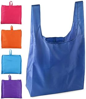Reusable Grocery Bags, Tote Foldable into Attached Pouch
