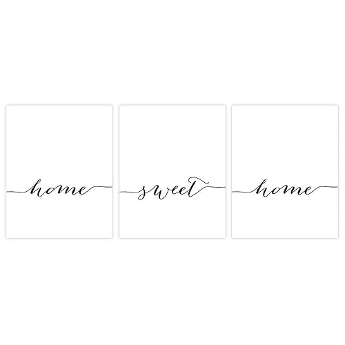 Home Sweet Home - Wall Decor Art Prints (Set of 3) - Unframed - 8x10s