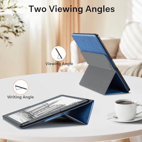 Image of CoBak Case for Tablet Reader - All New PU Leather Cover with Auto Sleep Wake Feature for Tablet Reader 10.2 inch 2022 & 2024 Released with Pen Holder (not Compatible with Remarkable),Orange Jasmine