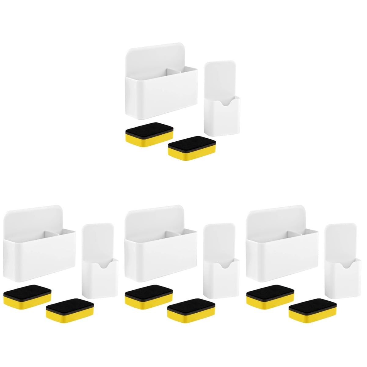 Uonlytech 4 Set Magnetico per Penne Organizer per Penne Lavagna con Cancellini Adatto per Superfici Metalliche per Ufficio e Casa