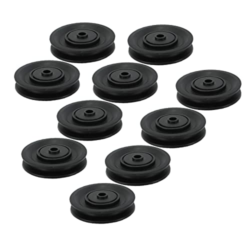 Pulley Wheel, Bearing Pulley Exercise Pulley 10pcs 90mm Universal Nylon 0.4in Pulley Middle Hole Diameter for Gym Equipment Garage Door Crane
