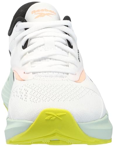 Reebok Unisex Zig Dynamica 5 Running Shoes, Footwear White/Aqua Dust/Core Black, Men Size's 12.5/ Women's Size 14