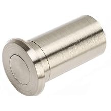 TOGU Spring Dust Plug,Brass Door Latch Dust Protector,Dust-Proof Security Lock Inserts,Flush Bolt Dust Proof Door Strike for French Doors,Composite Doors,Wood Doors,Brushed Stainless Steel Finish
