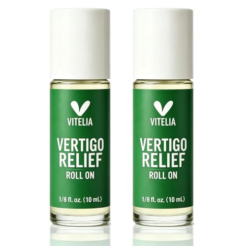 Vertigo Relief Anti-Dizzy Roll On – Botanical Essential Oil Blend for Balance Support, Non-Drowsy, Portable Anti-Dizzy Comfort, Easy Apply for Daily Use, 10ML (2PCS)
