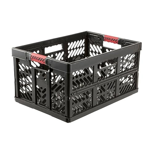 keeeper Stabile Profi-Klappbox mit Soft-Touch Griffen, 54 x 37 x 28 cm, 45 l, Ben, Graphit-Grau