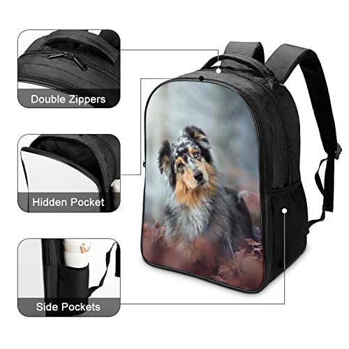 Sac à dos d'école enfants Australian Shepherd cartable 3D cool - 4