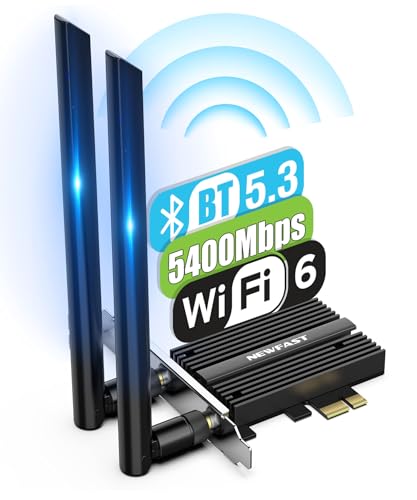 NEWFAST Scheda WiFi 5374Mbps WiFi 6E PCIe Scheda di Rete,