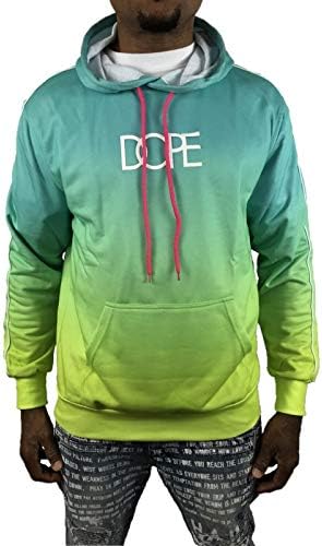 Amazon ドープ プルオーバー Dope ネオンカラー 水色 黄緑 レモングリーン かぶりパーカー グラデーション 配色 フーディー 長袖 メンズ 秋冬 Pk650 トレーナー パーカー 通販
