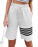 pantalones verano mujer amazon Cintura elástica y cordón: pantalones cortos deportivos para mujer con cintura elástica y cordón ofrecen una gran libertad de movimiento. Los cordones aseguran que los pantalones cortos no se deslicen hacia abajo al moverse.