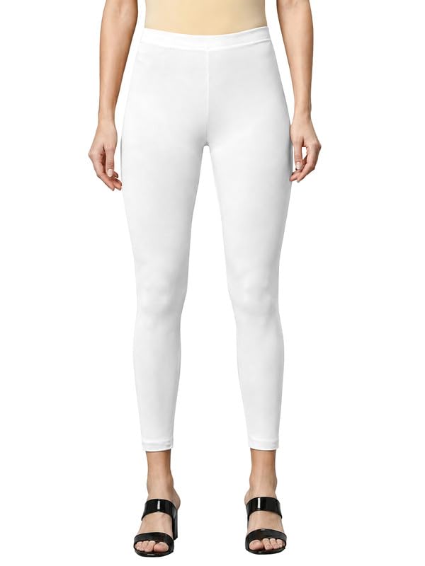 Image of TRENDMALLS Women's Microfiber Elastane Stretch Soft Cropped Leggings with Ultrasoft Waistband for Women