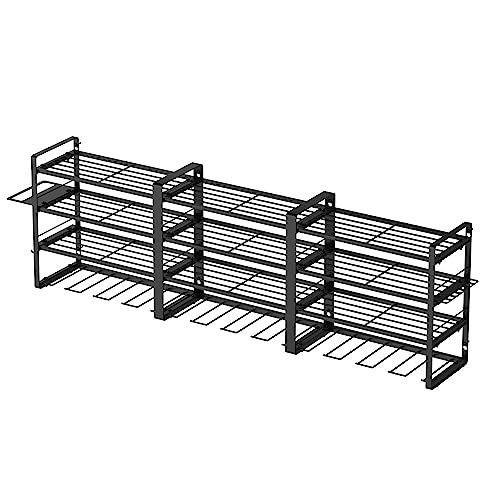 AcornFort W-17 4 Etagen Metall Heavy Duty Garage Werkzeug Werkstatt Schuppen Rack Organizer mit 4 zusätzlichen zusätzlichen Bohrhaltern (4 Etagen, 120 cm)