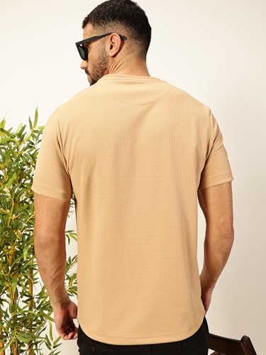 Image of Thomas Scott Men's | Solid | Half Sleeve | Slim Fit | Poly Blend | Crew Collar | Casual Tshirt