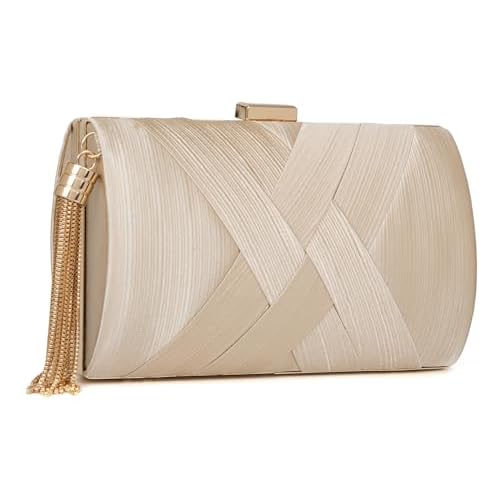 Clutch Purses for Women Formal Evening Clutch Purse Shoulder Cross Body Bags for Wedding Party Handbag with Tassel