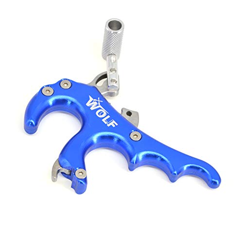 Zshjgjr Archery Compound Bow Release Aid Bow Release Thumb Trigger 4 Fingers For Compound Bow Accessory (Blue) #TOP5