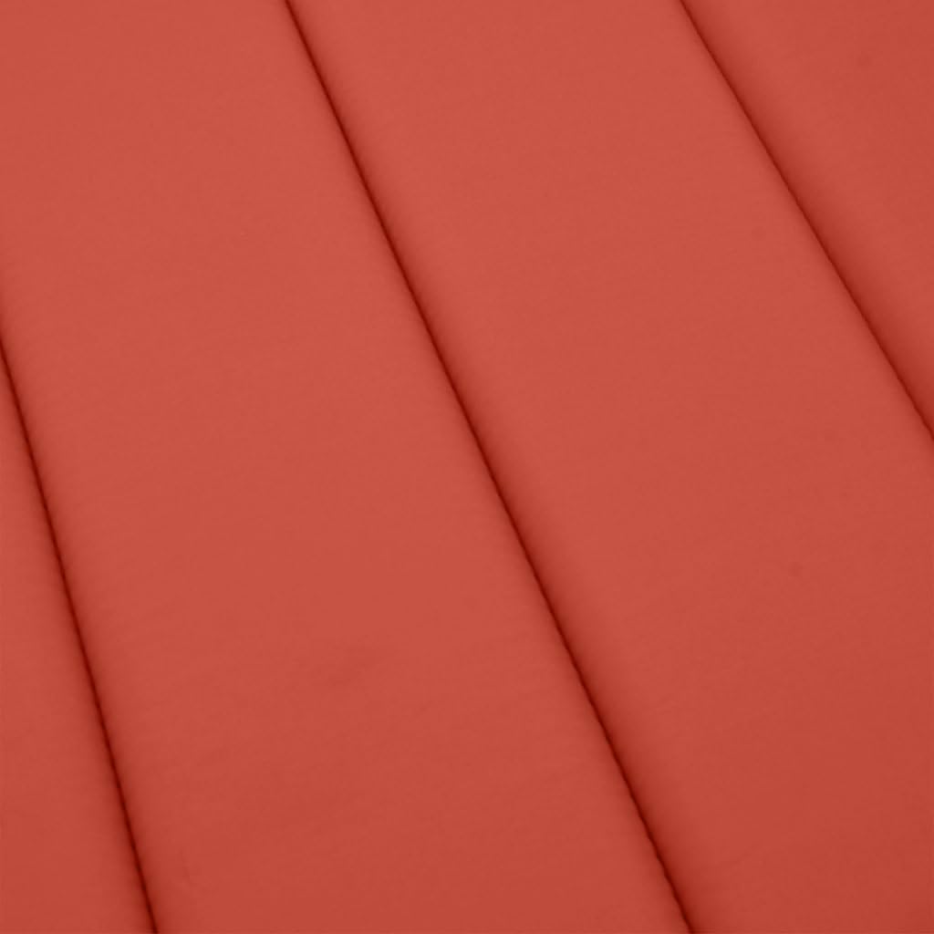 vidaXL Cojín para Tumbona Tela Rojo Melange 186x58x4 cm, cojín de Exterior, cojín Asiento de jardín, cojín para Muebles de jardín, cojín de jardín