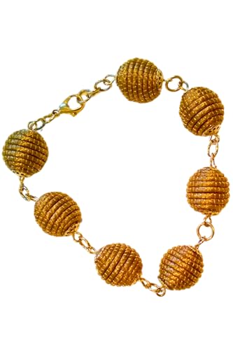Bracelet fait main herbe dorée bijoux brésiliens écoresponsables Jalapão B106