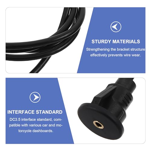 Cable de audio de 3.5mm para montaje en panel, 1m miniatura 3