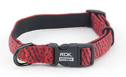 Red Dog Collar with Black Pattern