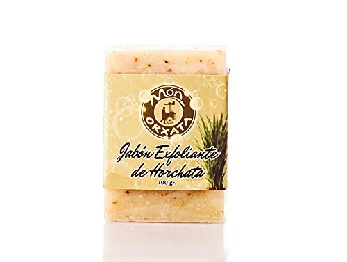 Mon Orxata Jabón Manos Horchata Exfoliante, jabón artesanal, 100 gr, jabón aceites naturales