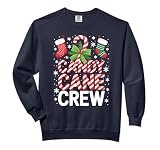 Candy Cane Crew Shirt Adult Men Women Kids Christmas Pajamas Comfort Colors Adult Sweatshirt