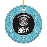 Christmas Ornament, Cancer Sucks Christmas Ornaments, Ceramic Pendant, Xmas Tree Hanging Decoration, Holiday Decorations, Family Ornaments 2025, Gifts
