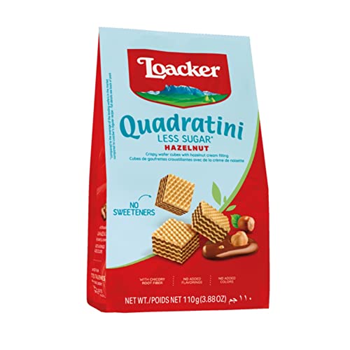 Image of Loacker Less Sugar Quadratini Vanilla Hazelnut, 110G