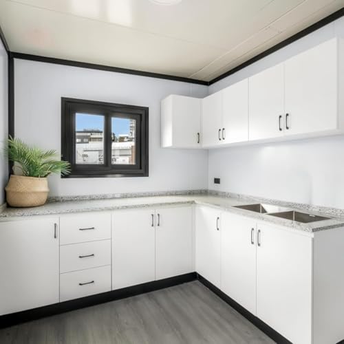 40ft Prefabricated Folding Tiny Home for Sale Mobile Modular Container House Expandable Cabin with 1-3 Bedrooms 1 Living Room 2 Bathrooms Kitchen Kit for Family Outdoor Living or Office Use - Image 5