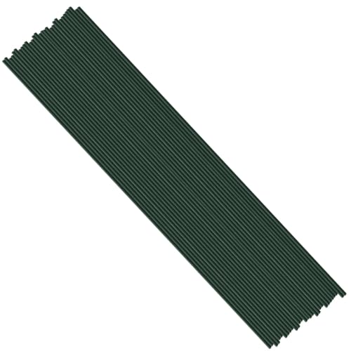 Material floral DIY de 50 tallos de alambre verde de 40cm para decoración en casa 2