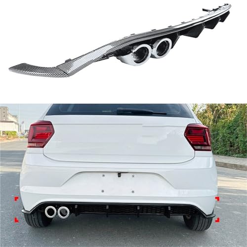Diffuseur pour VW Polo MK6 2019+ noir brillant lèvre arrière - 2