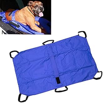 WDZCZDoo Blue Animal Stretcher Pet Trolley, 47 * 29 Inch, Max 132.27lbs Capacity, Ideal for Large Dog Breeds, Veterinary Transport, Pet Emergency Care (Blue)
