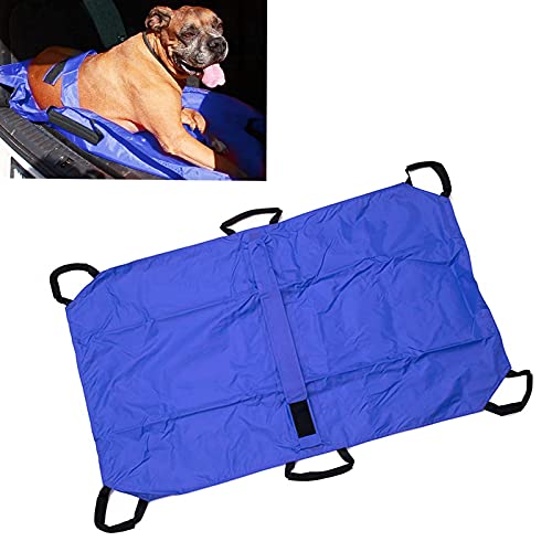 WDZCZDoo Blue Animal Stretcher Pet Trolley, 47 * 29 Inch, Max 132.27lbs Capacity, Ideal for Large Dog Breeds, Veterinary Transport, Pet Emergency Care (Blue)