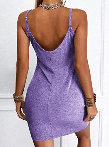 Veatzaer Vestido feminino sem mangas liso sem mangas verão casual alças finas vestido colado ao corp