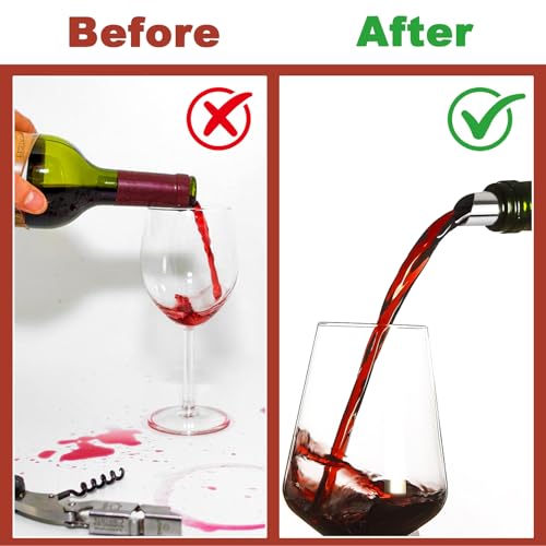 ANDSHUAI 20 Piezas Vertedor de Vino,Discos Reutilizables,Boquillas Antigoteo Accesorios, Vertidor De Vino Sin Goteo,Vertedor Vino Antigoteo,para Botellas Stop Gote Vino,para Restaurantes,Bares - imagen 3