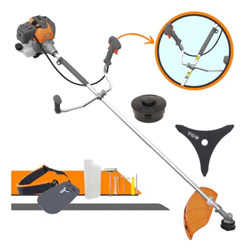 Tekna - Roçadeira a Gasolina RL430P-I 42,7cc 1,7HP com Guidão Bicicleta – Acompanha Lâmina e Carretel de Nylon – Tubo Inteiriço, 10.000 RPM