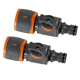 Kupplung mit Regulierventil Gartenschlauch Kupplung Generisch Regulierventil Kupplung Gartenschlauchverbinder Ventil Wasserschlauchschalter Schnellverbinder Schlauchkupplung mit Regulierventil, 2St
