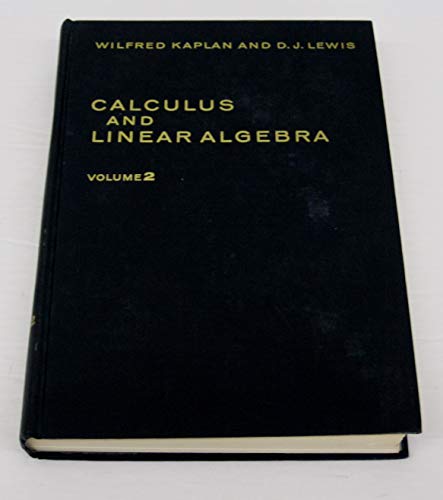 Calculus and Linear Algebra, Vol. 2: Vector Spa... 0471456888 Book Cover