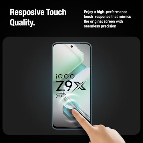 Image of Supershieldz NeoGuard HD+ Tempered Glass Screen Protector Guard For iQOO Z9X and Vivo T3X (6.72 Inch), 9H Hardness, Anti-Static, Case-Friendly, Easy Installation Kit - 1 Pack