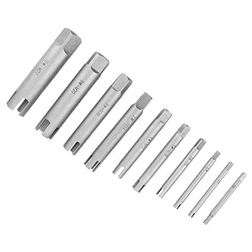 Screw Tap Extractor - Steel Broken Head Taps Stripped Screw Remover Tap Extractor Set (10Pcs) #TOP3