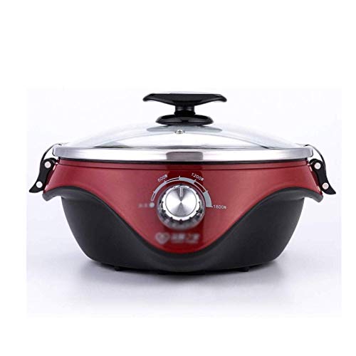 Hot Pot électrique, Hot Pot de Split électrique Hot Pot Multifonction Grande capacité électrique Cuisinière électrique à Vapeur Poêle électrique pour Wok