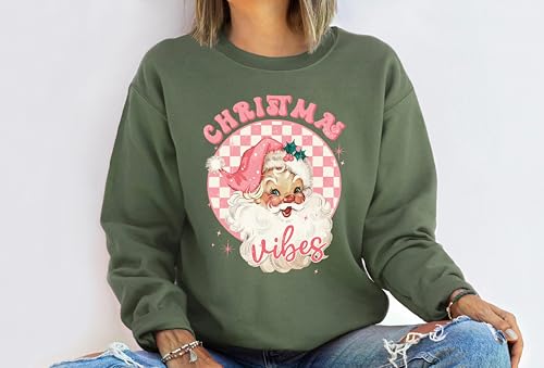 Retro Christmas Santa Sweatshirt, Retro Santa Hat Sweater, Classic Christmas Santa, Vintage Santa Graphic Sweatshirt, Holiday Sweater, santa2