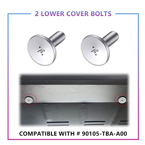 Neynavy 14 Pcs Lower Engine Cover Bolt Pin Screws, Radiator Engine Access Cover Pin Radiator Pin Clips, Lower Engine Cover Bolt Radiator Access Cilps, Suitable For Honda (Silver) #TOP5