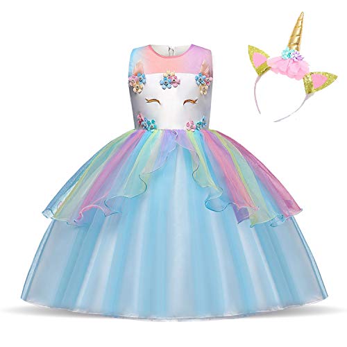 Timesun Mädchen Elastische Taille Rückenfreie Prinzessin Schneewittchen Kleid Kostüm Cover