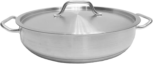Johnson Rose 47952 Brazier - Brasier de acero inoxidable resistente 25 cuartos de galón con tapa